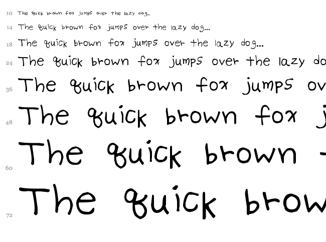 Batty Girl font waterfall